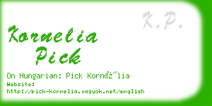 kornelia pick business card
